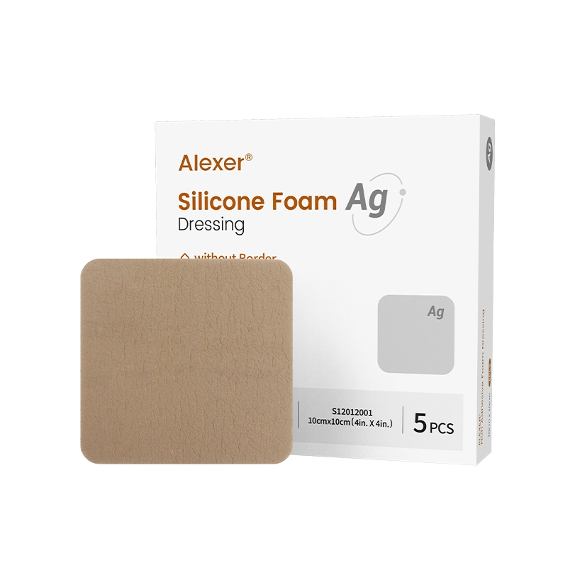 Alexer® Ag Silicone Foam Dressing Non-Border, OEM/ODM Service manufacturer