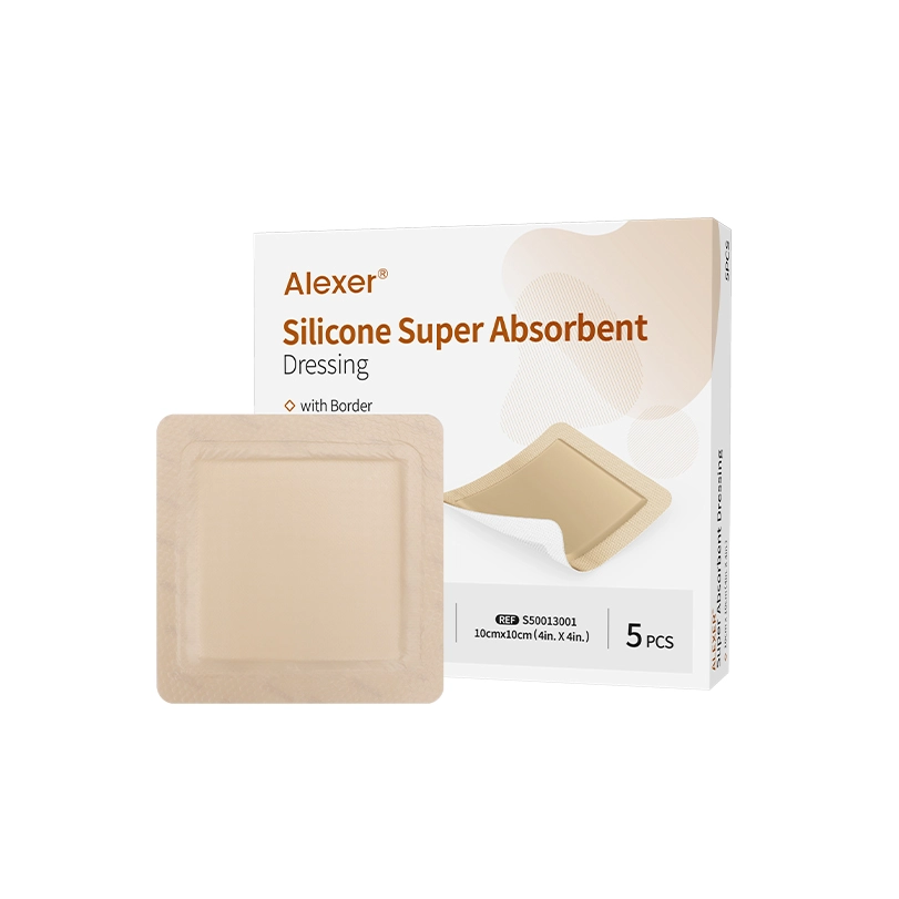 Alexer® Super Absorbent Dressing Silicone with Border, OEM/ODM service.