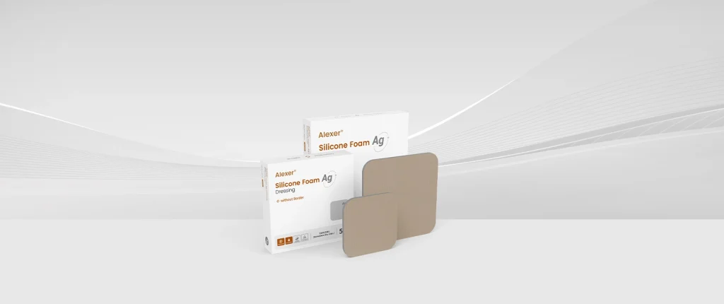 Sample Combination Diagram of Ag Silicone Foam Dressing Non-Border