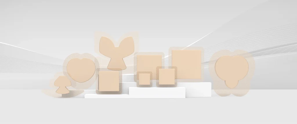 Sample Combination Diagram of Silicone Foam Dressing with Border-Skin Color