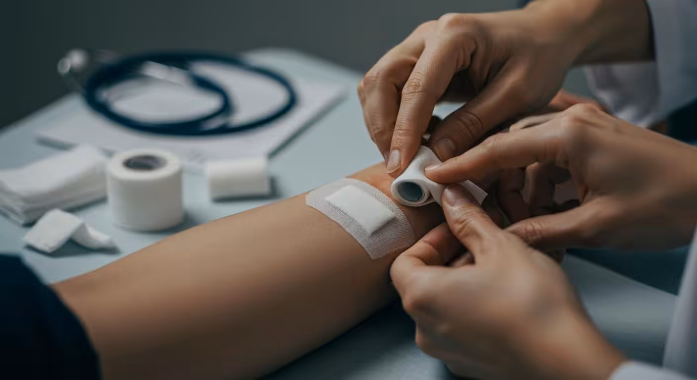 Dressing medical supplies help wounds heal faster, SLK Medical caring for wound