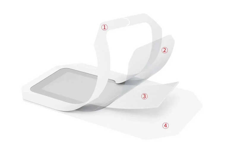 Structure Display Diagram of Transparent Dressing with Pad