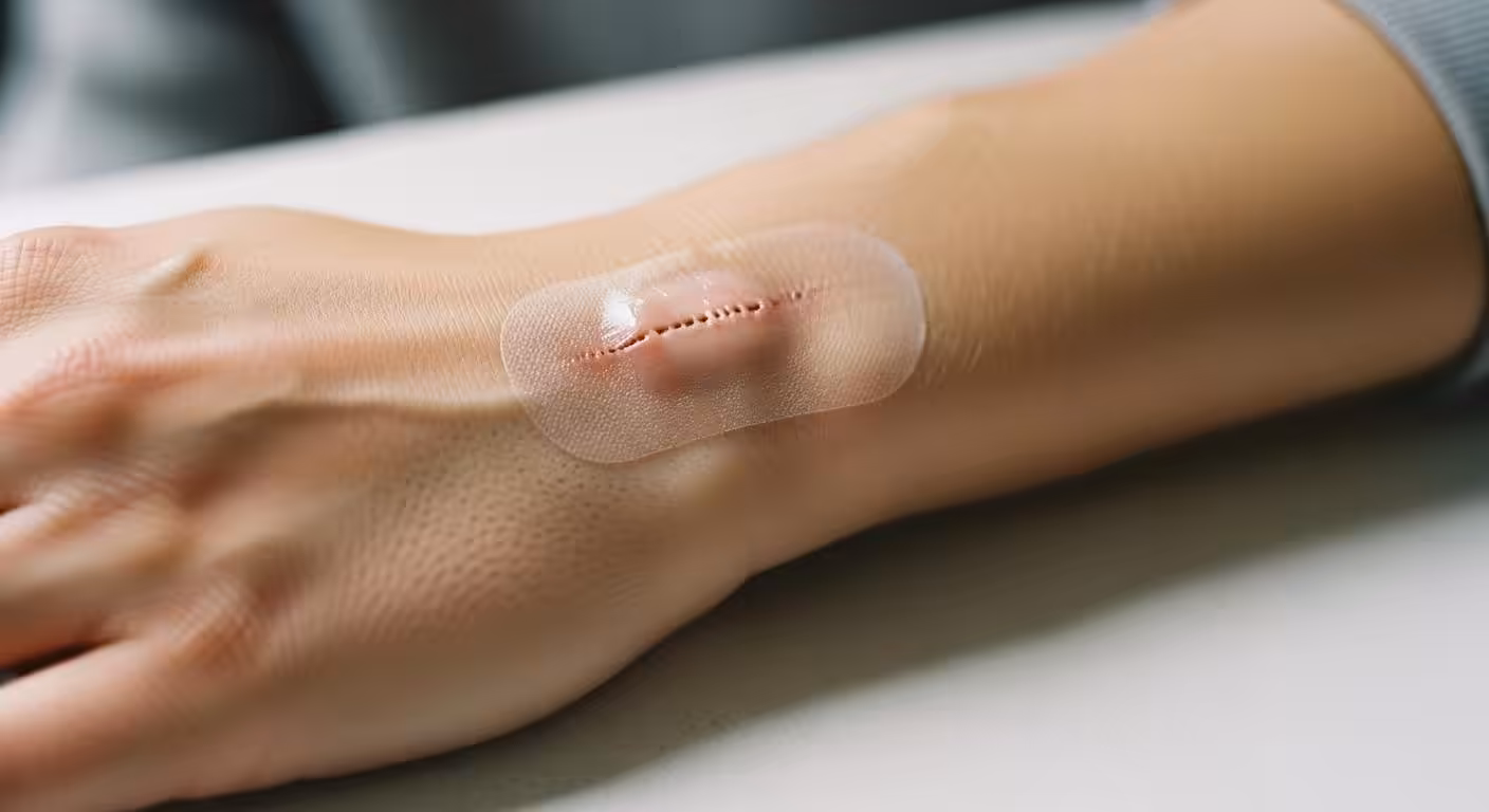 Transparent wound dressing makes healing easier to see