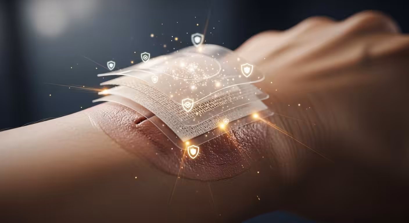 Composite dressings with antimicrobial properties for advanced wound care