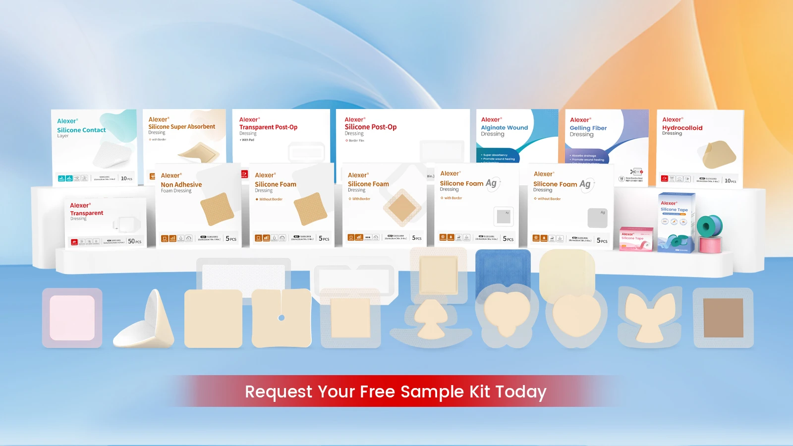 Alexer® silicone foam dressing samples with D-Pore technology for clinical evaluation