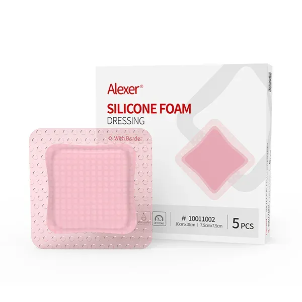 Silicone Foam Dressing with Border – Pink Color