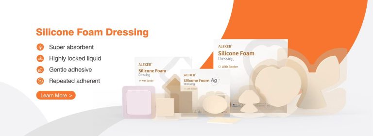 Silver silicone foam dressing for infection control (Alexer® example)