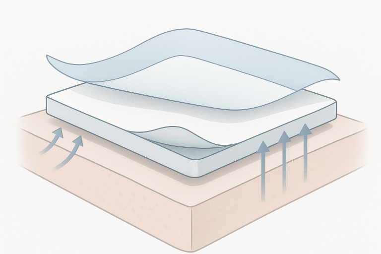 Clinical diagram explaining why silicone foams sometimes fail