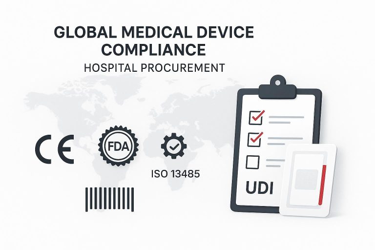 Global medical device compliance for hospital procurement — CE MDR, FDA readiness, ISO 13485 and UDI checklist