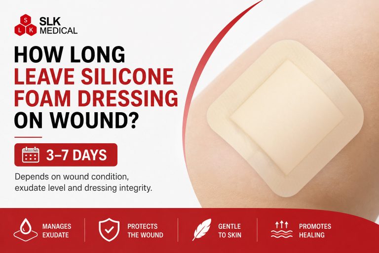 How long leave silicone foam dressing on wound