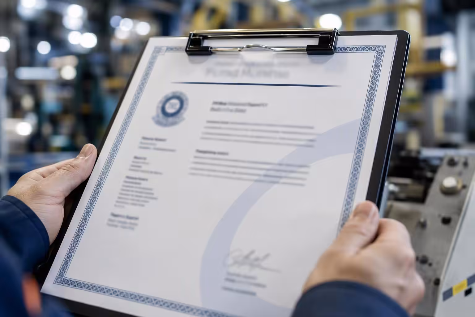 an excerpt of a certificate page showing a scope-of-certification paragraph and a validity period, with the holder name and